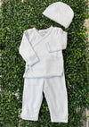 Sippy Baby Boys' Pima Cotton Baby Blue 3pc Outfit