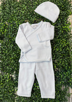 Sippy Baby Boys' Pima Cotton Baby Blue 3pc Outfit