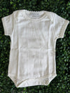 Girls Pina Cotton Short Sleeve Onesie with Cross