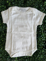 Girls Pina Cotton Short Sleeve Onesie with Cross
