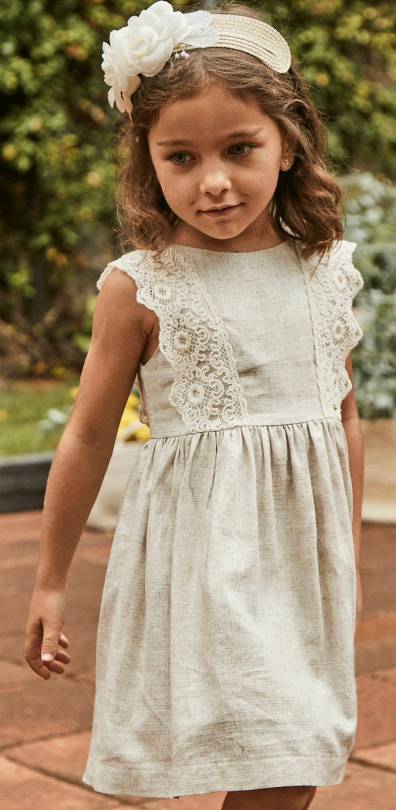 Mayoral Girls' Linen and Lace Dress 3910 Sara's Children's Boutique Mayoral Girls' Linen and Lace Dress 3910 Sara's Children's Boutique