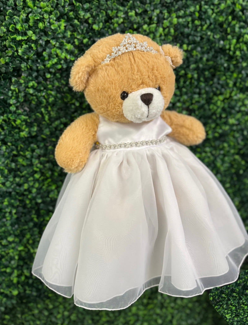 cute bear dress Handmade Doll Clothes Quinceanera Gown Party Dresses Fit 17" Teddy Bear Build-a-bear Gift A