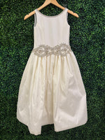 Piccolo Baccio Silk and Lace Communion Gown Faith - Sample Sale