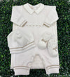 Sara’s Favorite! Made in Italy!  Bimbalo Boys' Taupe/White 4Pc Set
