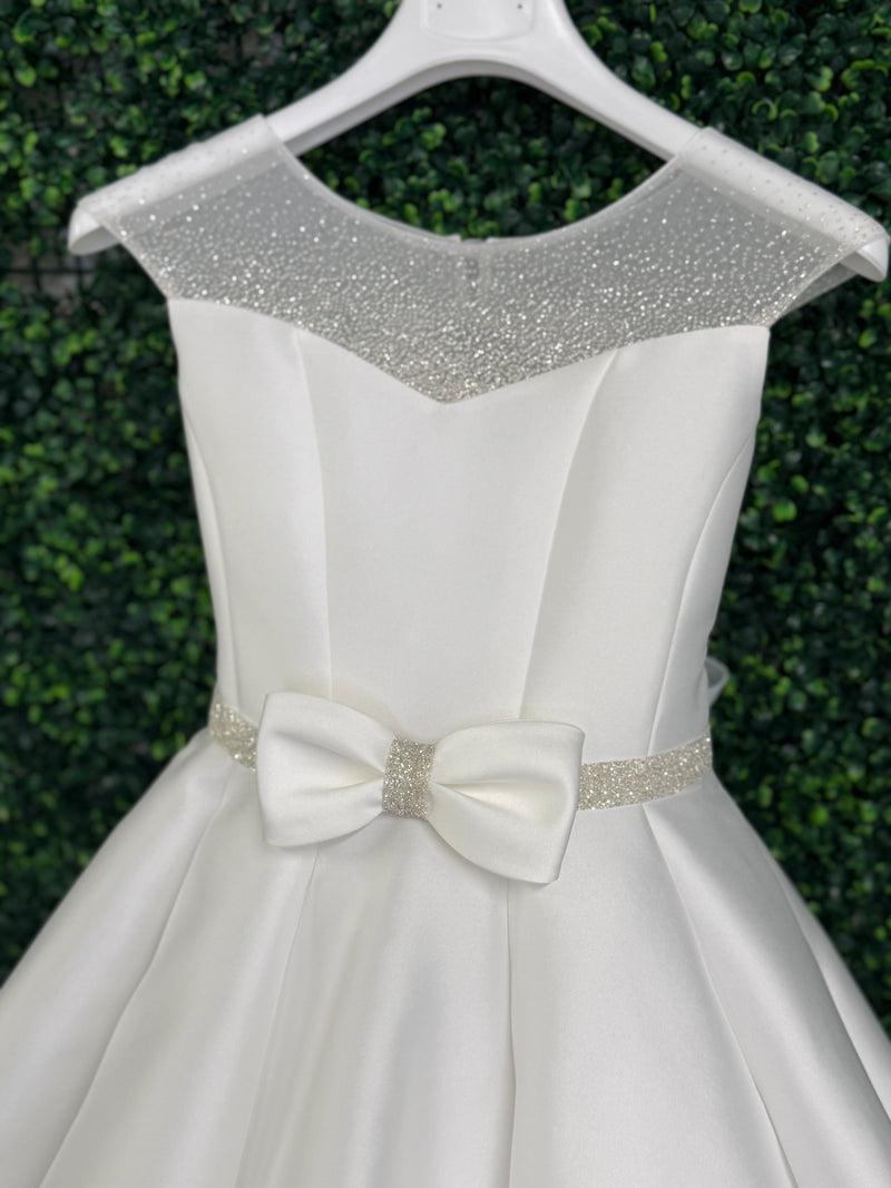Michelina Bimbi Mikado Shimmer Communion Gown J4203