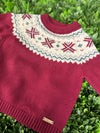 Martin Aranda Boys’ Red Knit Sweater and Corduroy 3 Piece Set