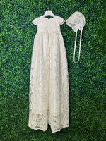 Dolce Bambini Pearl and Crystal Silk Lace Cathedral Gown