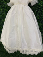 Piccolo Bacio Girls' Silk Embroidered Baptism Dress Virginia