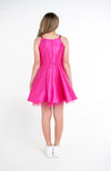 Zoë Girls' Fuchsia Satin Special Occasion Dress