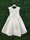 Princess Daliana Girls’ Mikado and Pearl Tea Length Gown - Z25001