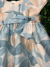 Mayoral Baby Blue Floral Linen Dress 1909