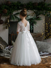 Teter Warm Elbow Sleeve Lace Gown SK25