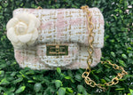 Girls’ Sequence Rose Tweed Purse