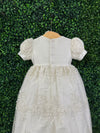 Piccolo Bacio Girls' Raw Silk and Lace Baptism Gown Katrina