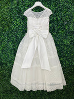 Michelina Bimbi Crochet and Floral Communion Gown Crochet J4000AM