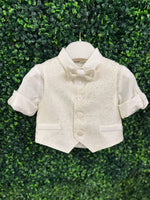 Michelina Bimbi Boys Brocade Vest Christening Knickers Outfit