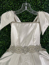 Piccolo Bacio Couture Ivory Satin and Lace Gown Elise