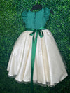 Sara’s Favorite! Girls’ Emerald / Ivory Pearl Embellished Party Dress 3804