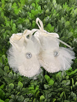 Piccolo Bacio Mila Metallic Lace Christening Gown
