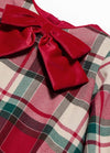 Mayoral Girl’s Red Plaid Dress with Velvet Bow 5509