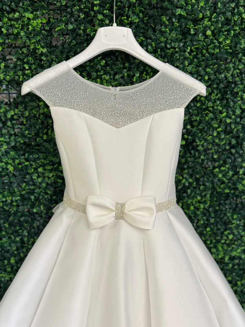 Michelina Bimbi Mikado Shimmer Communion Gown J4203