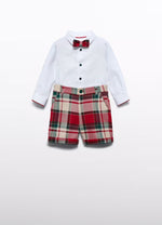 Abel & Lula Boys’ Button up and Tartan Knicker Three Piece Set 5706