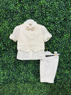 Michelina Bimbi Boys Brocade Vest Christening Knickers Outfit