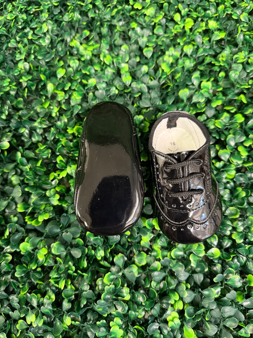 Made in Italy Boys Pantent Wingtip Tuxedo Shoes