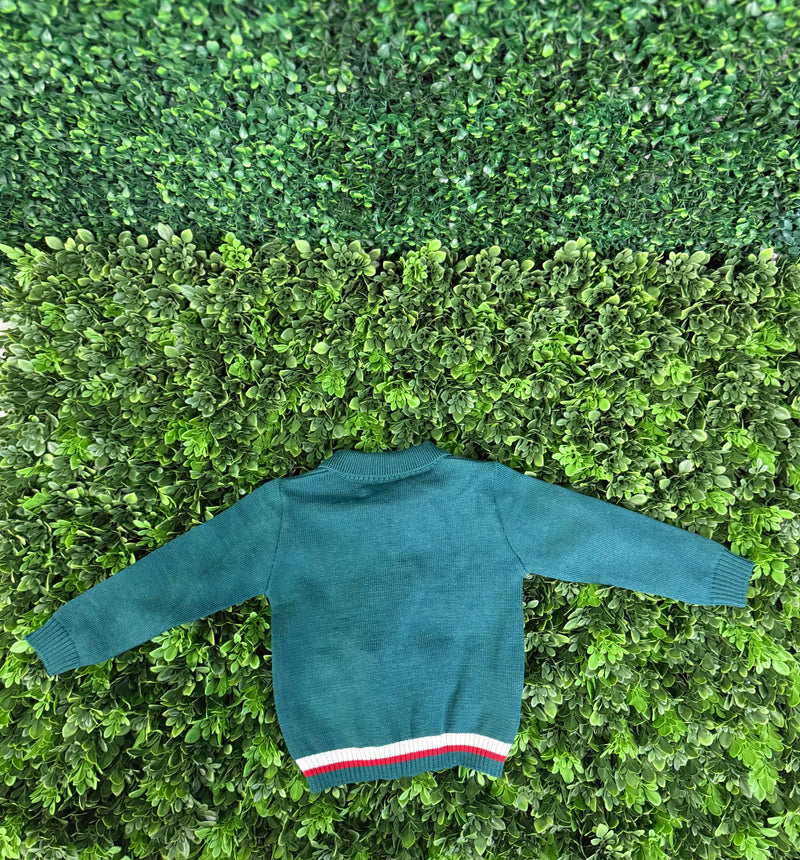 Bimbalo' Green Argyle Sweater and Tartan Plaid Pants Three Piece Set