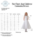 Joan Calabrese Beaded and Embroidered Short Sleeve Communion Dress 125508