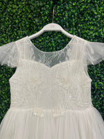 Teter Warm Beaded Flutter Sleeve Gown SK05