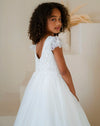 Teter Warm Beaded Flutter Sleeve Gown SK05