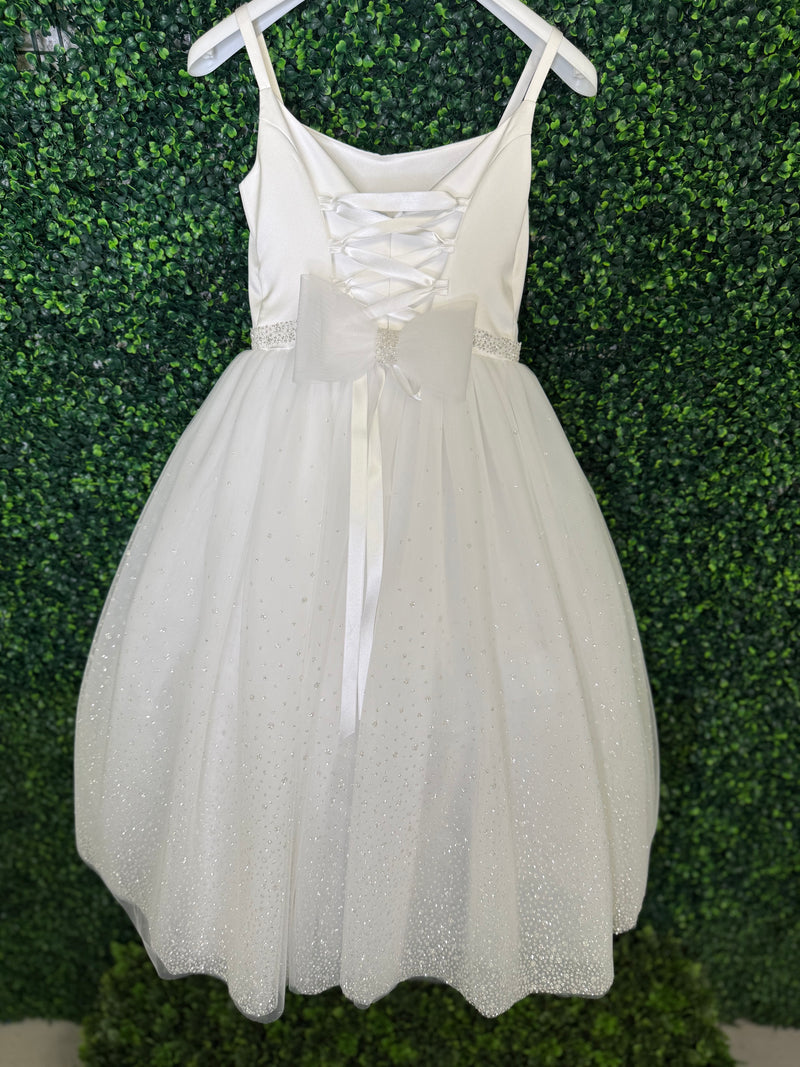Michelina Bimbi Bolero Communion Dress with Shimmer Detail J4201