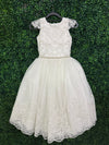 Nan & Jan Pearl and Lace Communion Gown - Luna