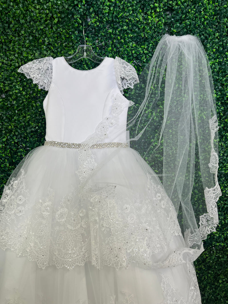 Nan & Jan Lace Tired Communion Dress - Amy