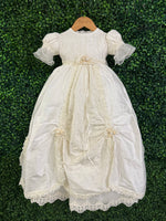 Piccolo Bacio Girls' Silk Embroidered Baptism Dress Virginia