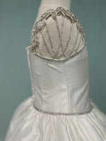 Christie Helene Custom Made Bead Applique Silk Gown Giselle