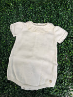 Martin Aranda White Knit Lace Romper