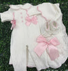 Dolce Goccia Girls’ Pink Knit Cotton 4 pc Set