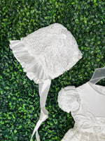 Macis Design Girls’ Crochet Lace Christening Gown