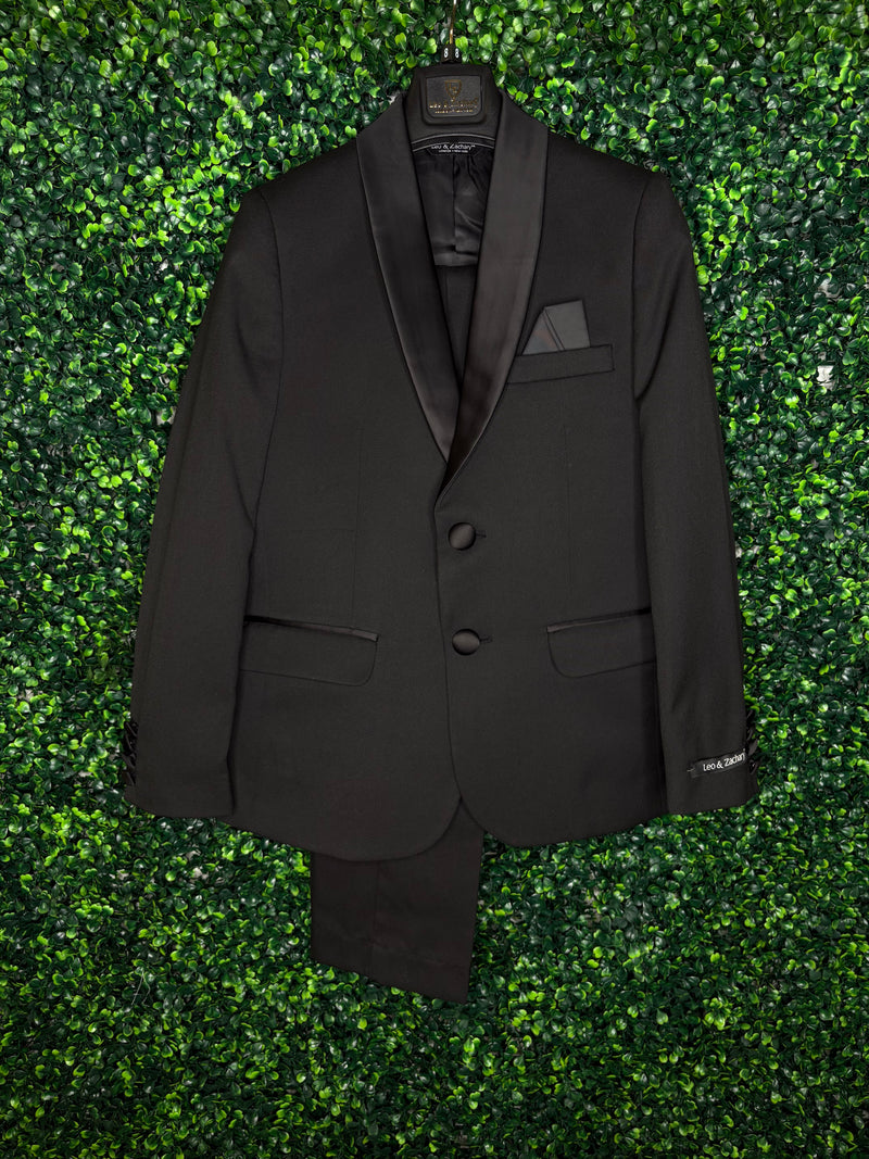 Leo & Zachary Boys' Black Tuxedo