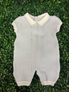 Dolce Goccia Boys' Blue Cotton Knit Romper
