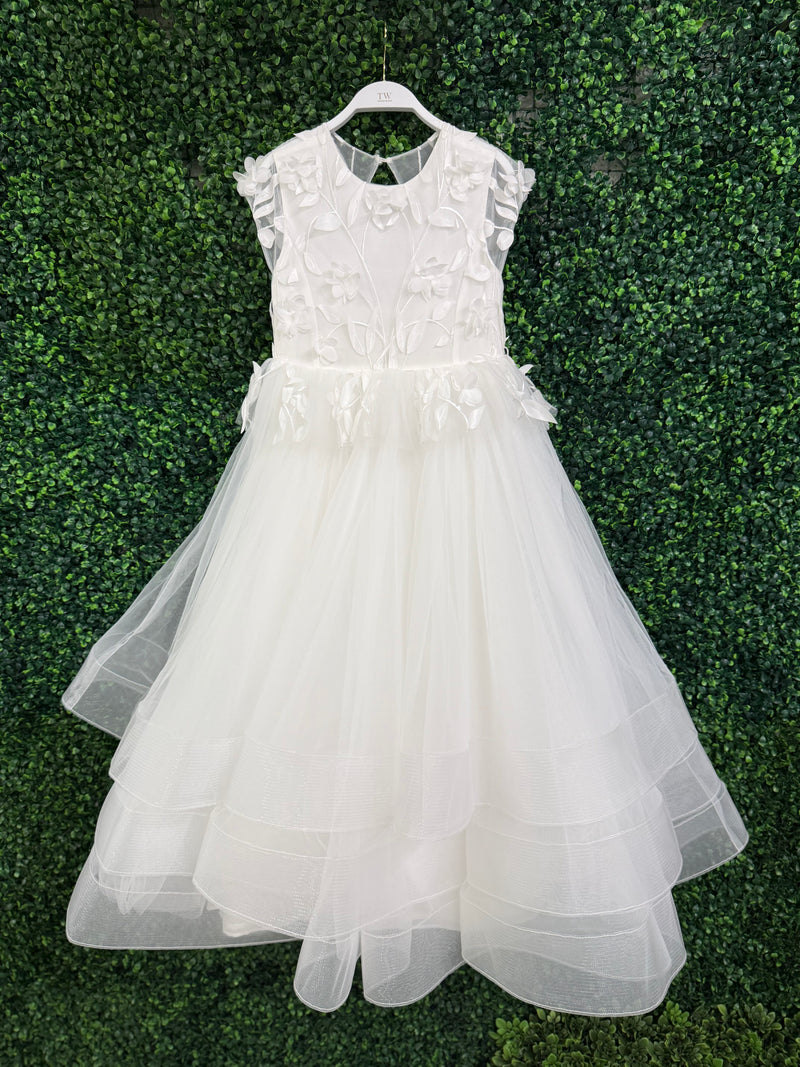Teter Warm Cascading Petals Peplum Gown GS50