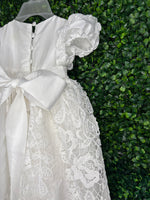 Macis Design Girls’ Crochet Lace Christening Gown