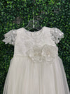 Nan & Jan Beaded Flower Lace Christening Gown - Eloise
