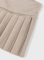 Mayoral Girls’ Metallic Knit Sweater and Pleated Skirt Set 4302