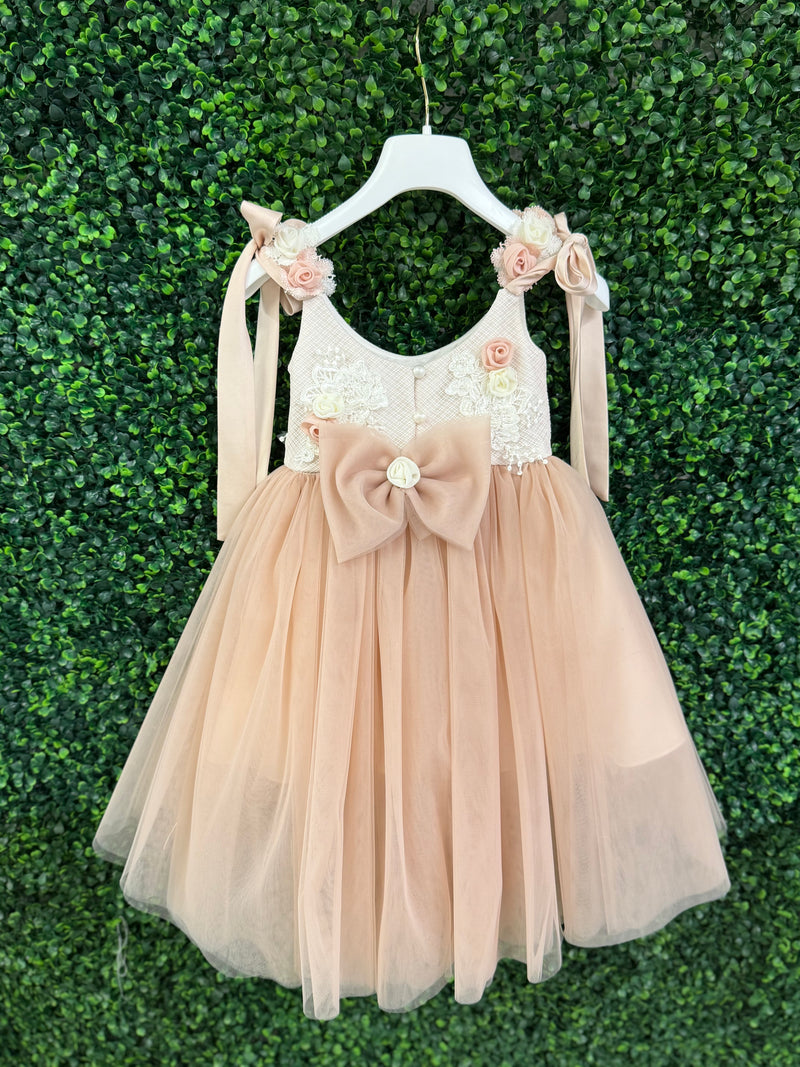 Dolce Bambini Dusty Rose Lace Dress