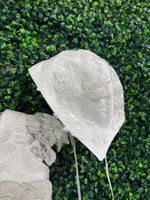 Nan & Jan Beaded Flower Lace Christening Gown - Eloise