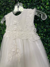 Macis Design Girls’ Rosette and Lace Christening Gown - CH280
