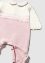 Mayoral Girl’s Pink Collared Knit One Piece Set 2601